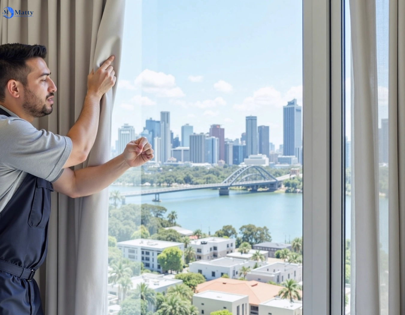 Professional curtain steam cleaning service lidcombe-nsw QLD by Matty Curtain Cleaning