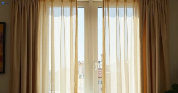 Dull dusty drapes in lidcombe-nsw before professional cleaning